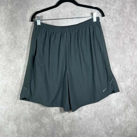 Nike Shorts Mens XL Gray Dri Fit Drawstring Training Running Outdoor Gym Walking - Picture 1 of 8